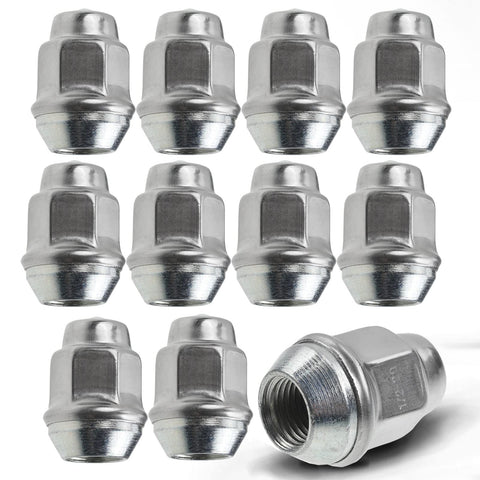 A-Premium 10-PC Wheel Lug Nuts 1/2-20 Compatible with Dodge Charger, Challenger, Dakota, Durango, Ram 1500, B100 & AMC & Jeep Wrangler, Cherokee & Plymouth GTX & Volvo 240, 244, 245, for# 6036310AA