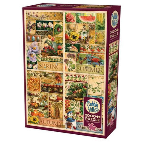 Cobble Hill 2000 Piece Puzzle - The Four Seasons - Sample Poster Included