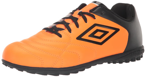 Umbro Men's Classico XI TF Soccer Turf Shoe, Orange/Black/White, 12