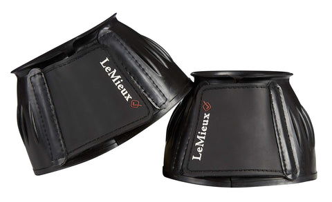 LeMieux Rubber Bell Overreach Horse Boots - Over Reach or Bell Boots for Horses - Protective Gear and Training Equipment - Equine Boots, Wraps & Accessories (Black/Medium)