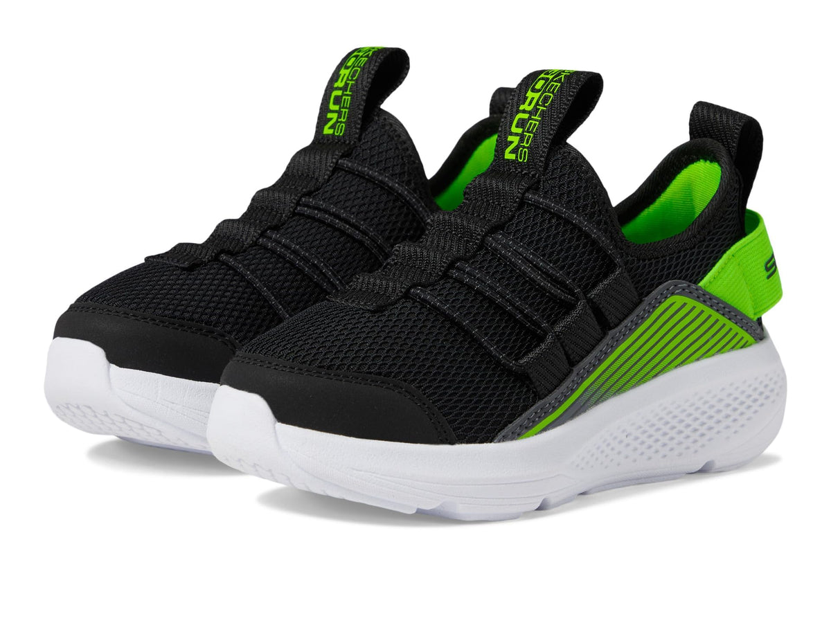 Skechers Boy's GO Run Elevate Sneaker, Black/Lime, 6 Big Kid