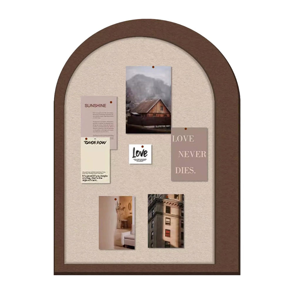 Felt Bulletin Board Modern Frameless Pin Board for Room Decor Aesthetic, Foldable Photo Board,Office Decor Lightweight Vision Board, Corkboard Alternative (Large)