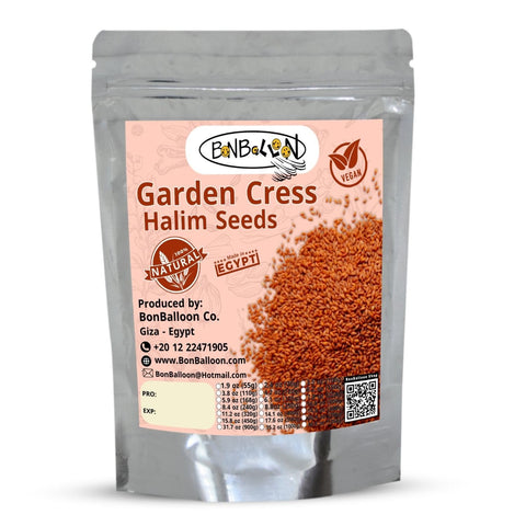 bonballoon ( 6.17 oz / 175 gm ) Organic Herbal Garden Cress Lepidium Sativum Halim Chandrashoor Chandrasur Cresson De Fontaine For Agriculture & Health ?? ??????