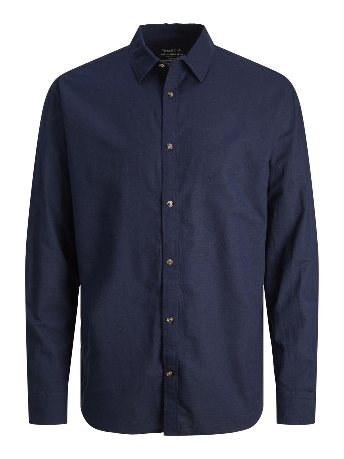 JACK & JONES Mens LS Linen Shirt Navy Blazer L