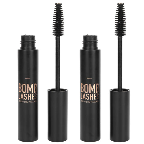 Black Mascara Waterproof Sweatproof Lengthening Curling Eye Lashes Makeup, No Flaking, No Smudging, No Clumping 0.4 Oz(Pack of 2)