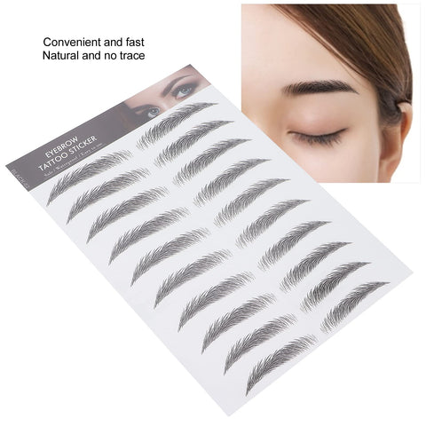 6D Eyebrow Tattoo Sticker Professional Waterproof Eyebrow Transfer Sticker Eyebrow Makeup Tool for Women and Girls (Black)(BLACK-02)