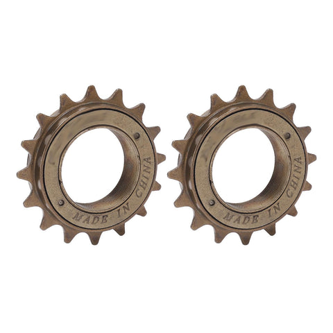 Hominas 2PCS Single Speed Bike Freewhee Steel 16 Teeth Bike Flywheel Sprocket Bike Speed Cassette for Electric Bike Folding