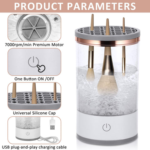 Viitech Electric Makeup Brushes Cleaner, USB Reusable Automatic Make Up Brush Cleaning Tool, Cosmetic Brush Cleaner for Quickly Washing Cosmetic Brushes Cleaning Tools