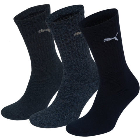 Puma Men's & Women's 3 Pair Sports Socks 13-15 Navy