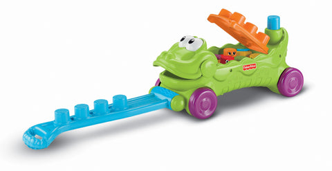 Fisher-Price Stack 'n Surprise Blocks Musical Croc Block Wagon