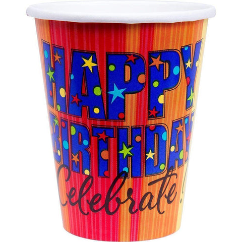 A Year to Celebrate Birthday Party Paper 9 Oz Cups
