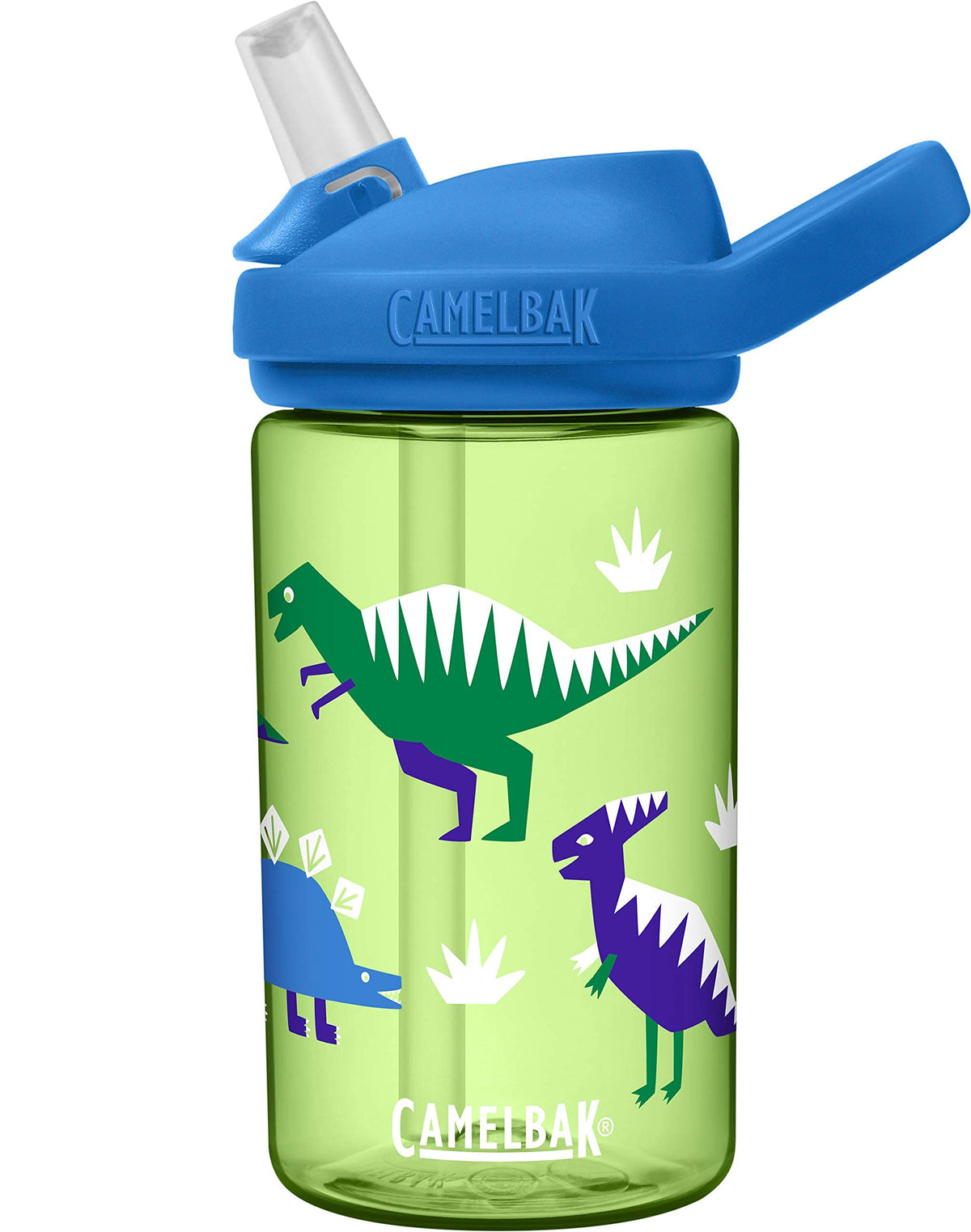 CAMELBAK Kids Water Bottle with Tritan, Straw Lid, Hip Dinos (14 oz)