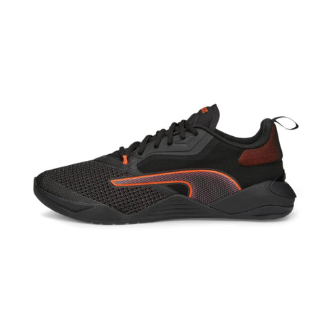 PUMA Mens Fuse 2.0 Gym Trainer, PUMA Mens Black-Cayenne-Wood Violet, 11