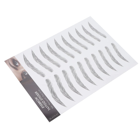 Eyebrow Sticker, Long Lasting Eyebrow Transfers Sticker Household Portable Women Eyebrow Tattoo Sticker Temporary Brow Tattoo Peel Off Grooming Shaping Eyebrow Sticker for Women and Girls(BLACK-07)