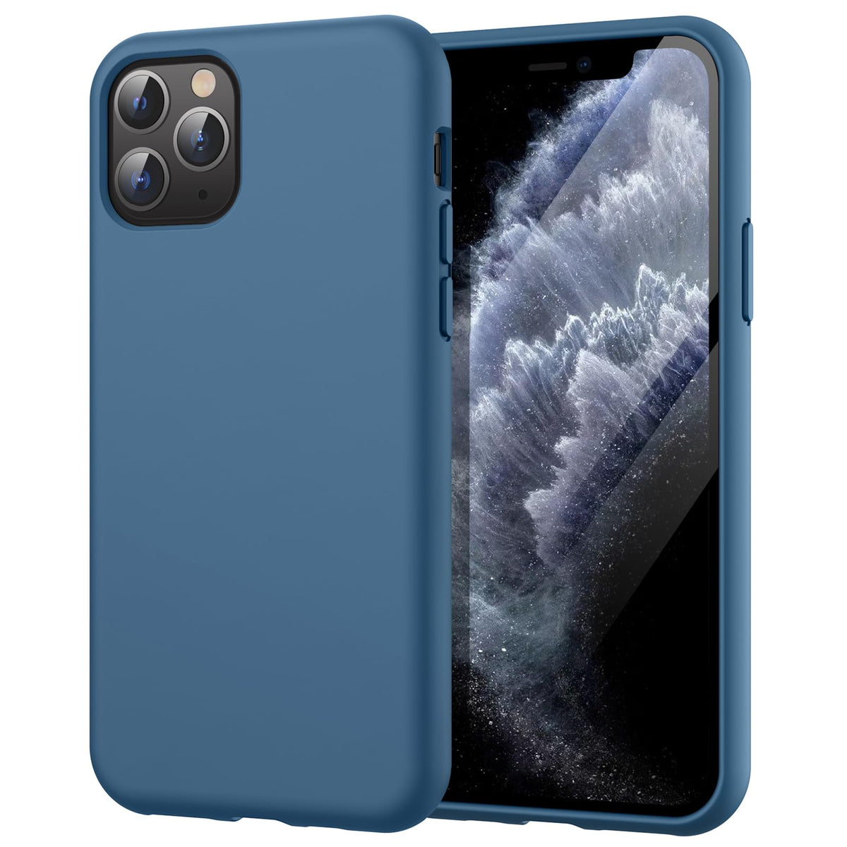 JETech Silicone Case for iPhone 11 Pro 5.8-Inch, Silky-Soft Touch Full-Body Protective Phone Case, Shockproof Cover with Microfiber Lining (Cobalt Blue)