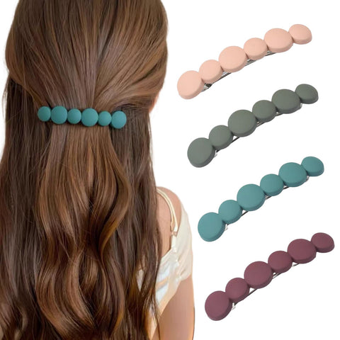 Ypkia Set of 4 French Hair Clips, Women's Thin Hair, Automatic Hair Clip, Small Hair Clip Set for Women, Girls