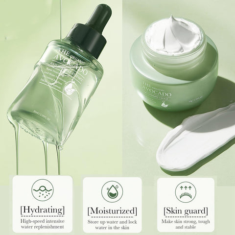 Skincare Gift Set Women - Avocado Skin Care Sets & Kits - Skincare Gifts For Teenage Girls - Pamper Gifts for Her with Cleanser-Toner-Face Serum-Eye Cream-Face Cream-Lip Balm(6PCS)