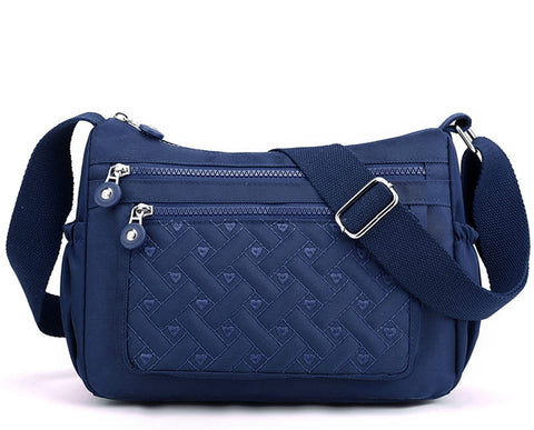 GFM® Womens Nylon Waterproof Cross Body Shoulder Bag - S2-Royal Blue - (88)(NCB-9002-CRTNL)