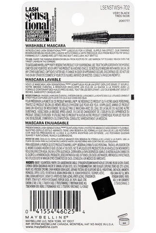 Maybelline Lash Sensational Luscious Very Black Washable Mascara