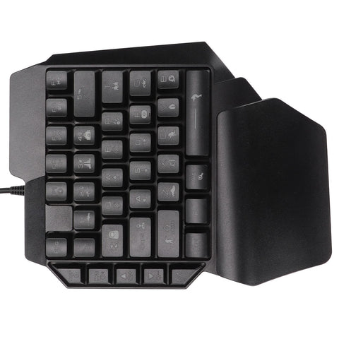 gernie One Handed Gaming Keyboard Mini Feel One Hand Gaming Keyboard RGB USB Keypad for Playing Game Cell Phone, One Handed Gaming Keyboard, gernieuzykbdsm58
