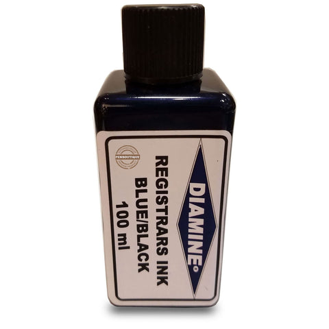Diamine Registrars Ink Blue / Black 100mL Bottled Ink - DM-4038