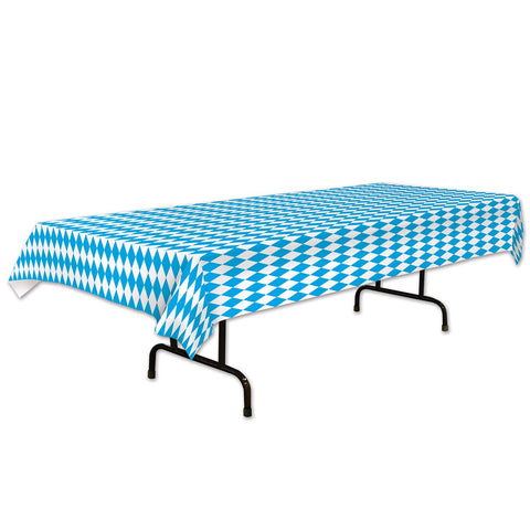Beistle Club Pack Oktoberfest Printed Plastic Tablecover 54in x 108in, Box of 12 Tablecovers