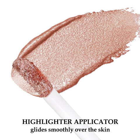 Boobeen Liquid Glitter Highlighter, Waterproof Glowing Eyeshadow Makeup, Shimmer Illuminator for Face & Body, Long Lasting