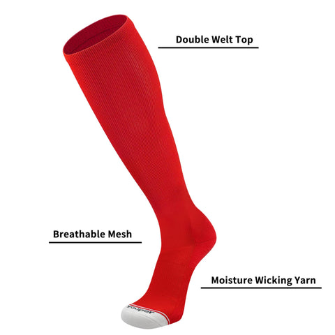 Youper Youth Elite Baseball Socks & Belt Combo (2 Pairs of Socks & 1 Belt) (Small, Red/White)