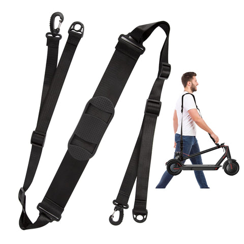 Heveer Scooter Shoulder Strap Adjustable Scooter Carry Strap Universal Scooter Carrying Belt Strap for Electric Scooter Kids Balance Black