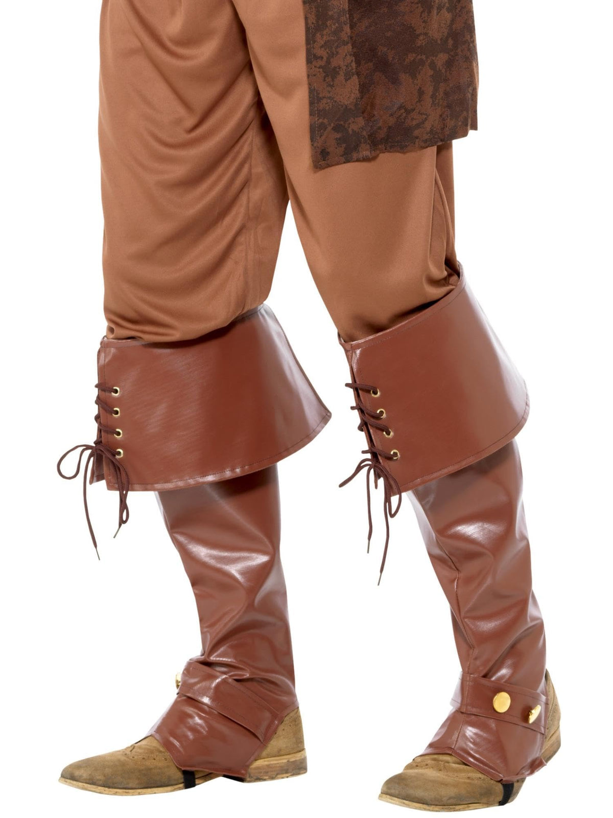 Smiffys Deluxe Pirate Bootcovers, Brown , Pirate Fancy Dress, Pirate Dress Up Accessories