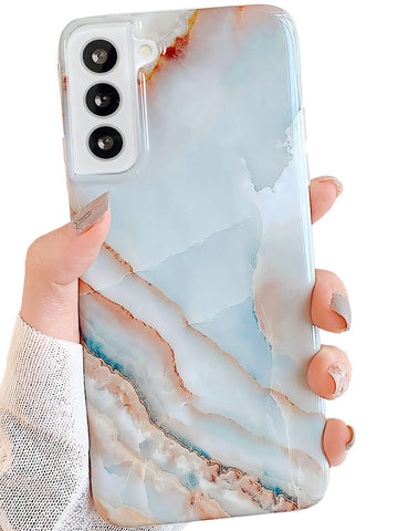 J.west for Galaxy S22 5G Case, Grey Marble Print Pattern Design Cute Graphics Stone Slim Protective Sturdy Women Girls Soft Silicone Phone Cases Cover for Samsung Galaxy S22 Grey