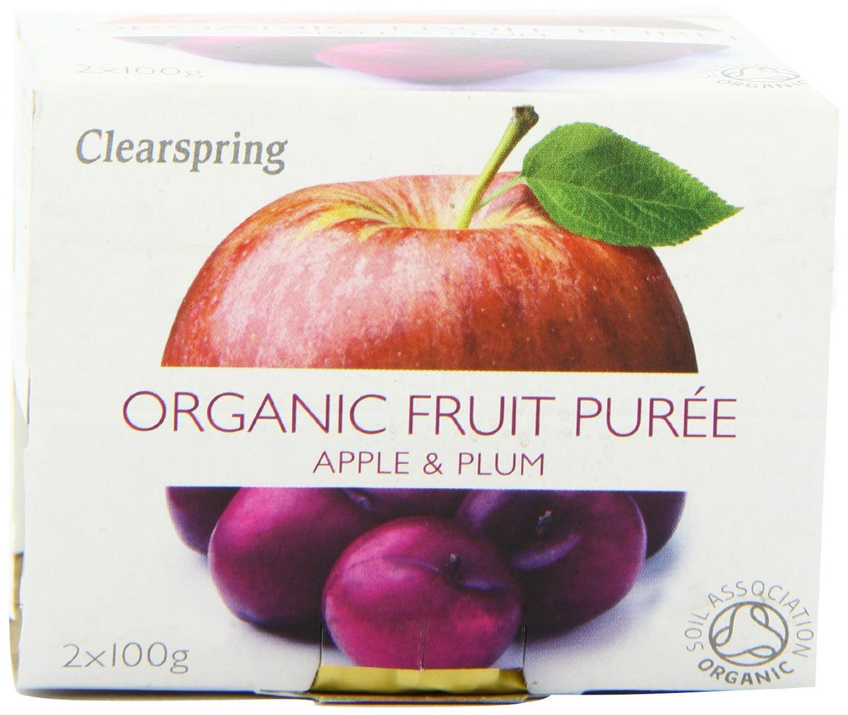 Organic Apple & Plum Fruit Puree (Clearspring) 2x100g