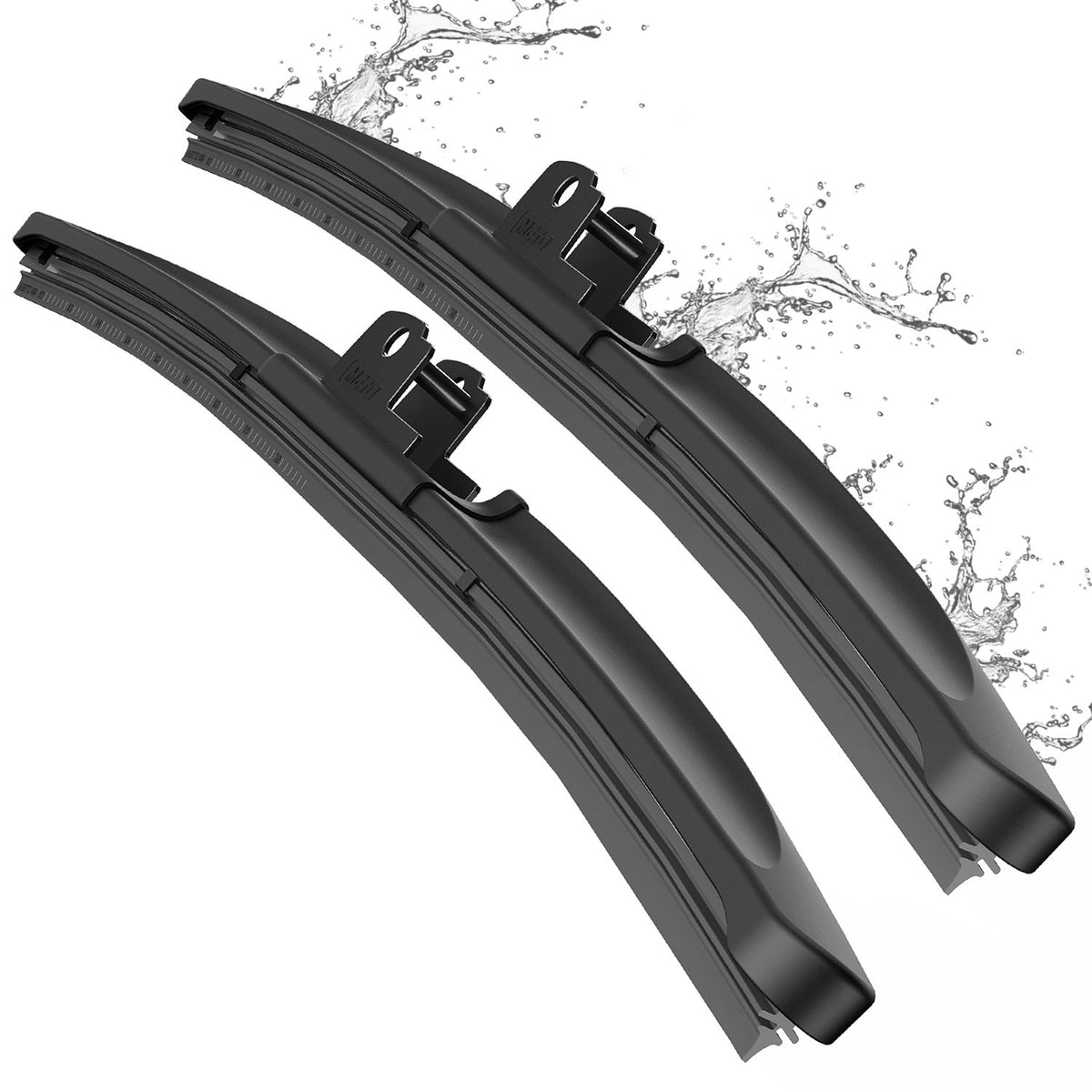 METO T6 Silicone Windshield Wiper Blades, 24 and 21 inches (set of 2)