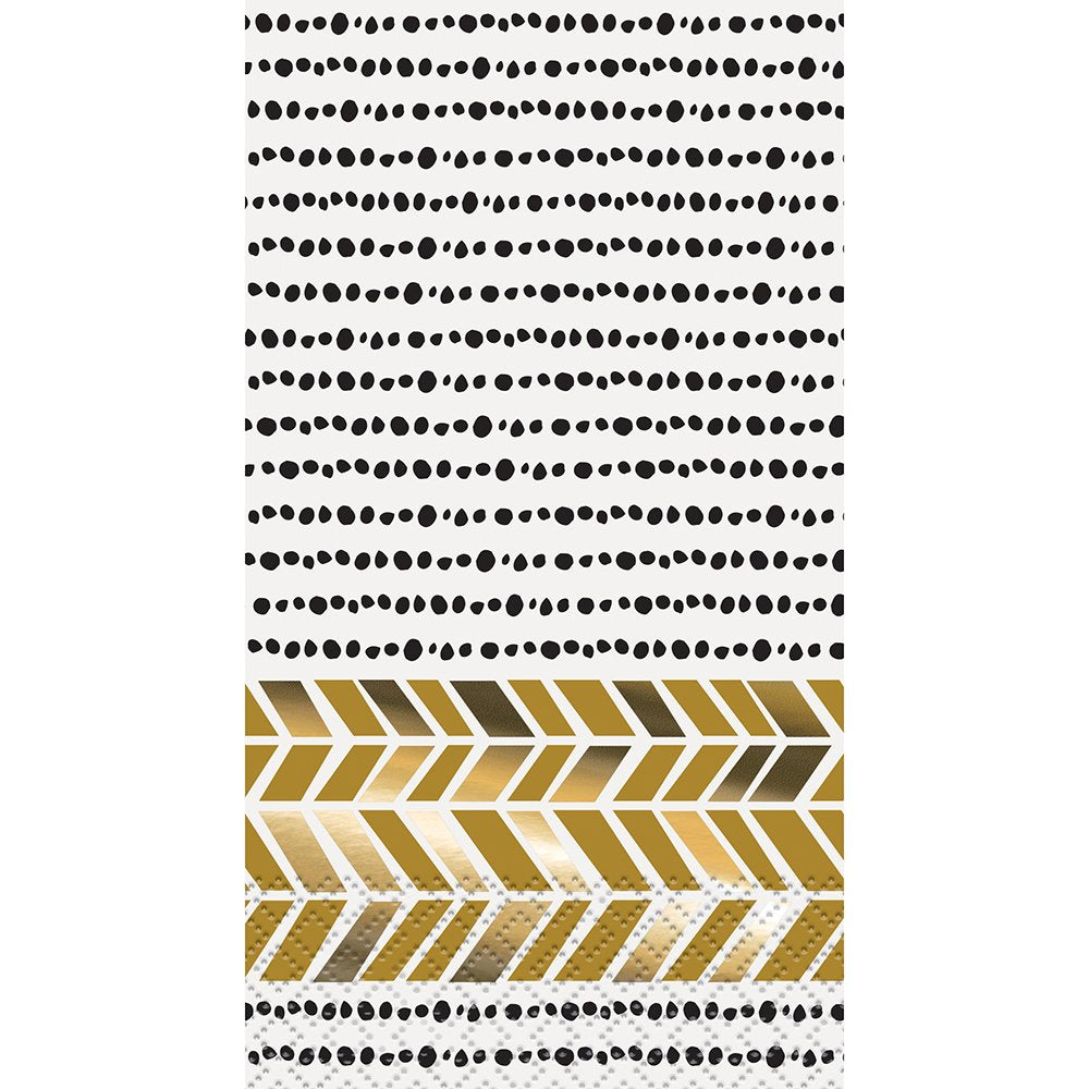 Unique Industries Party Tableware, 7.75" x 4.5", Black/Gold