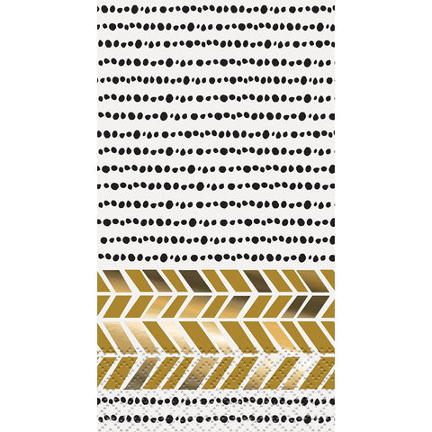 Unique Industries Party Tableware, 7.75" x 4.5", Black/Gold