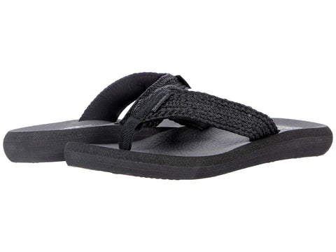 Skechers Cali Women's womens Asana - Hidden Valley Flip Flop, Black/Black, 10 US