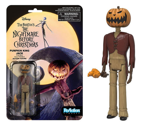 Funko Reaction The Nightmare Before Christmas Pumpkin King Jack Skellington Toy Figure