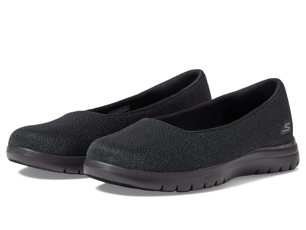 Skechers Women's ON-The-GO Flex-Cherished Ballet Flat, Black/Black, 11