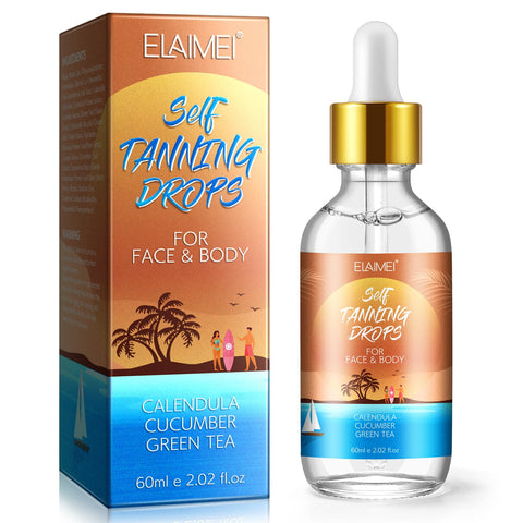 Body Self-Tanners sunless drpos?Illuminating,Natural Sunless Tanning drops for Perfect Golden Glow 1.08 fl oz 32ml