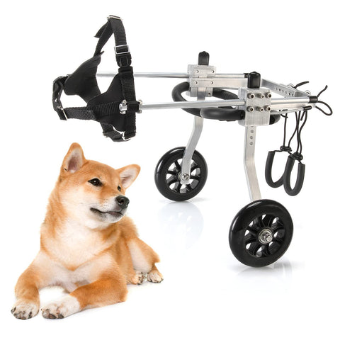 Pet Dog Wheelchair for Back Legs, Large Dog Wheelchair for 31-41cm Handicapped hind Legs, Aluminum Adjustable Dog Wheelchair for 9-20kg Large Dog Walk