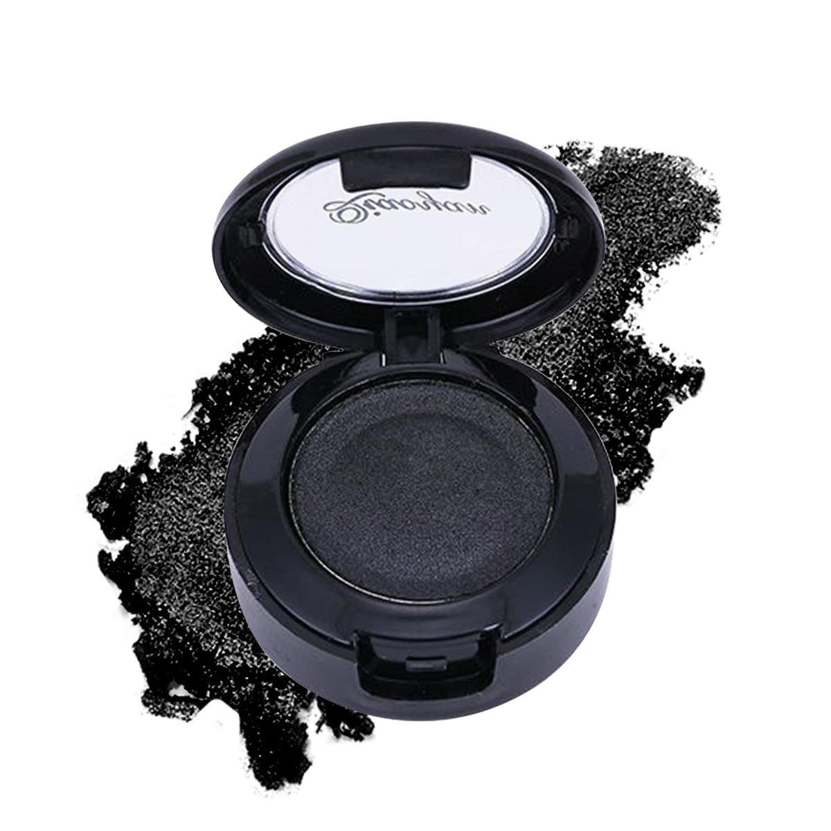 QIUFSSE Black Matte Eyeshadow Single Shimmer Smoky Eyeshadow Palette Powder Eyeliner High Pigment Long-lasting Sombras De Ojos Profesional Goth Makeup Eye Shadow Palette Makeup-Black