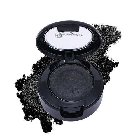 QIUFSSE Black Matte Eyeshadow Single Shimmer Smoky Eyeshadow Palette Powder Eyeliner High Pigment Long-lasting Sombras De Ojos Profesional Goth Makeup Eye Shadow Palette Makeup-Black