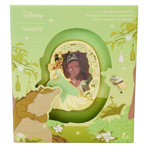 Loungefly Disney Princess and The Frog Tiana LENTICULAR 3" Collector Box PIN