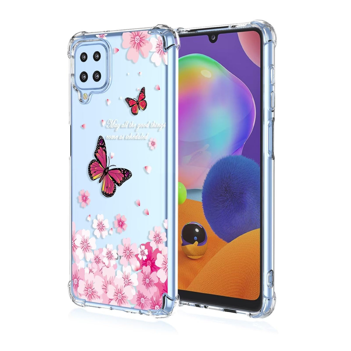Jeelar for Samsung Galaxy A12 Case,Drop Protection Bumper Cute Cartoon Pattern Suitable for Girls Phone Case-A65