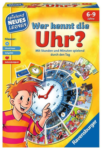 Ravensburger 24995 - Who knows the watch? - Play and Learn for Children, Educational Game for Children from 6-9 Years, Playing New Learning for 1-4 Players