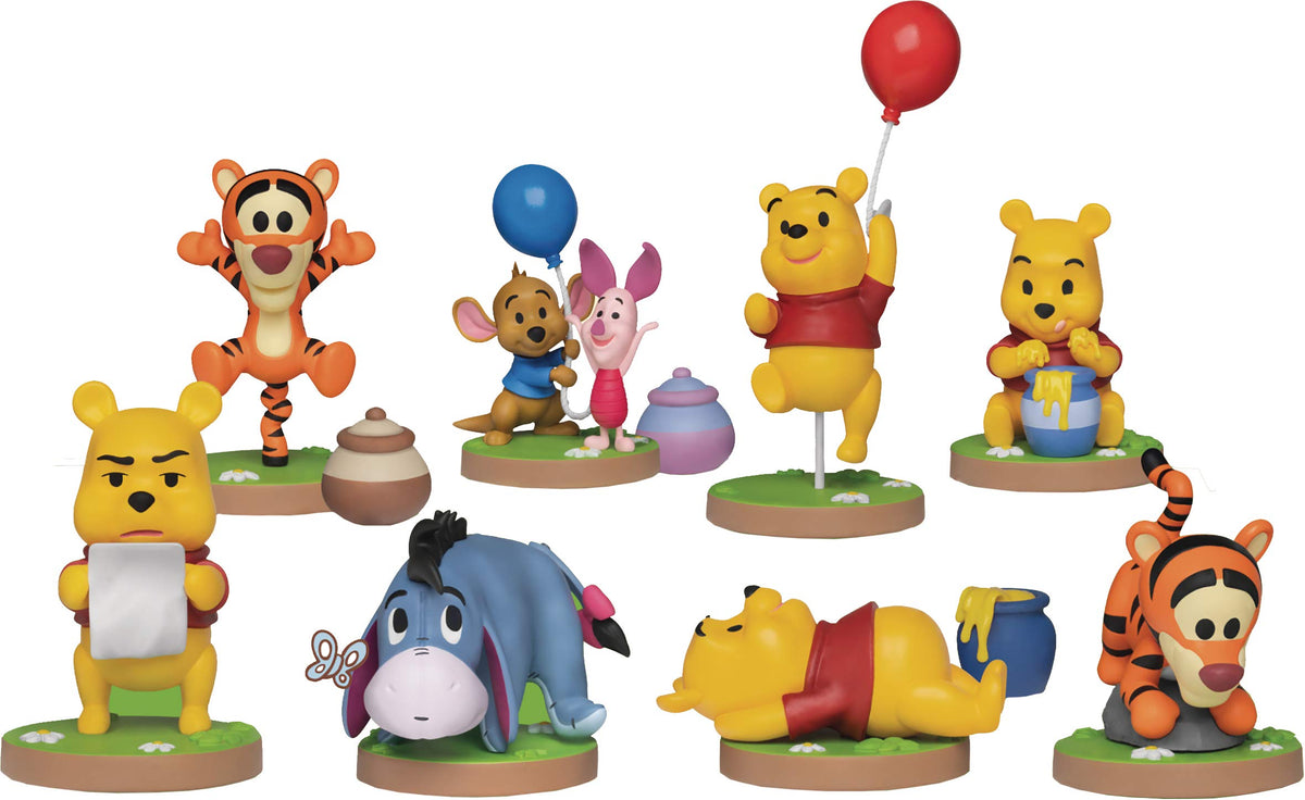 Beast Kingdom Disney's Winnie The Pooh Series 8-Piece Mini Egg Attack Action Figure Set, Multicolor