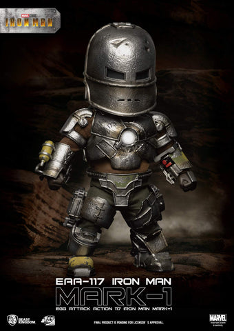 Beast Kingdom Iron Man Mark 1 EAA-117 Egg Attack Action Figure, Multicolor