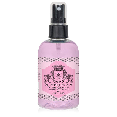 SHANY DETOX Professional Makeup Brush and Sponge Shampoo, Brush Cleanser, Removes dirt, Makeup from brushes and Sponges - Paraben Free, Vegan, Cruelty Free - Instant Dry - 4oz