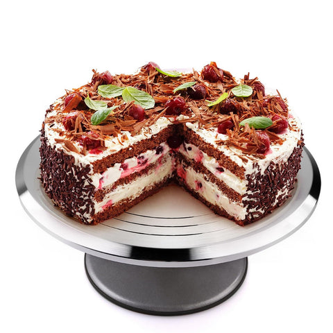 Uten Cake Stands, Cake Turntable, 12 inch Aluminium Cake Decorating Display Stand, Revolving Cake Stand with Non-Slip Rubber Bottom Nice Baking Tools