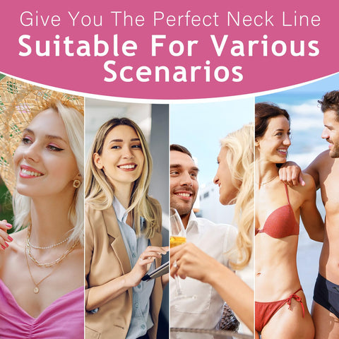 Generic Neck Strips, 20 Pcs Neck Wrinkle Patches, Neck Lift Tape Invisible, High Elastic Neck Tapes for Double Chin Neck Jowls, Improve Neck Lines and Wrinkles